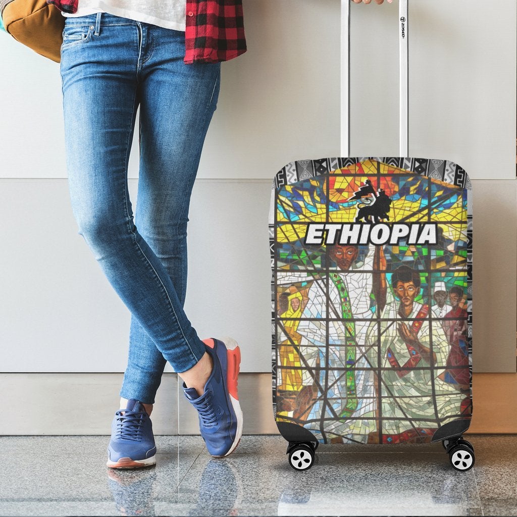 African Ethiopia Orthodox Luggage Cover - The Total Liberation Of Africa LT20 - Wonder Print Shop