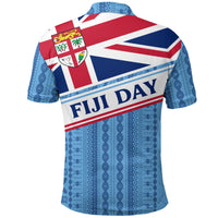 Fiji Day Polo Shirt Tapa Pattern With Flag LT12 - Wonder Print Shop