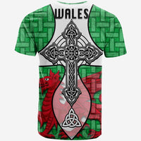 Wales Celtic Cross Dragon T Shirt LT20 - Wonder Print Shop