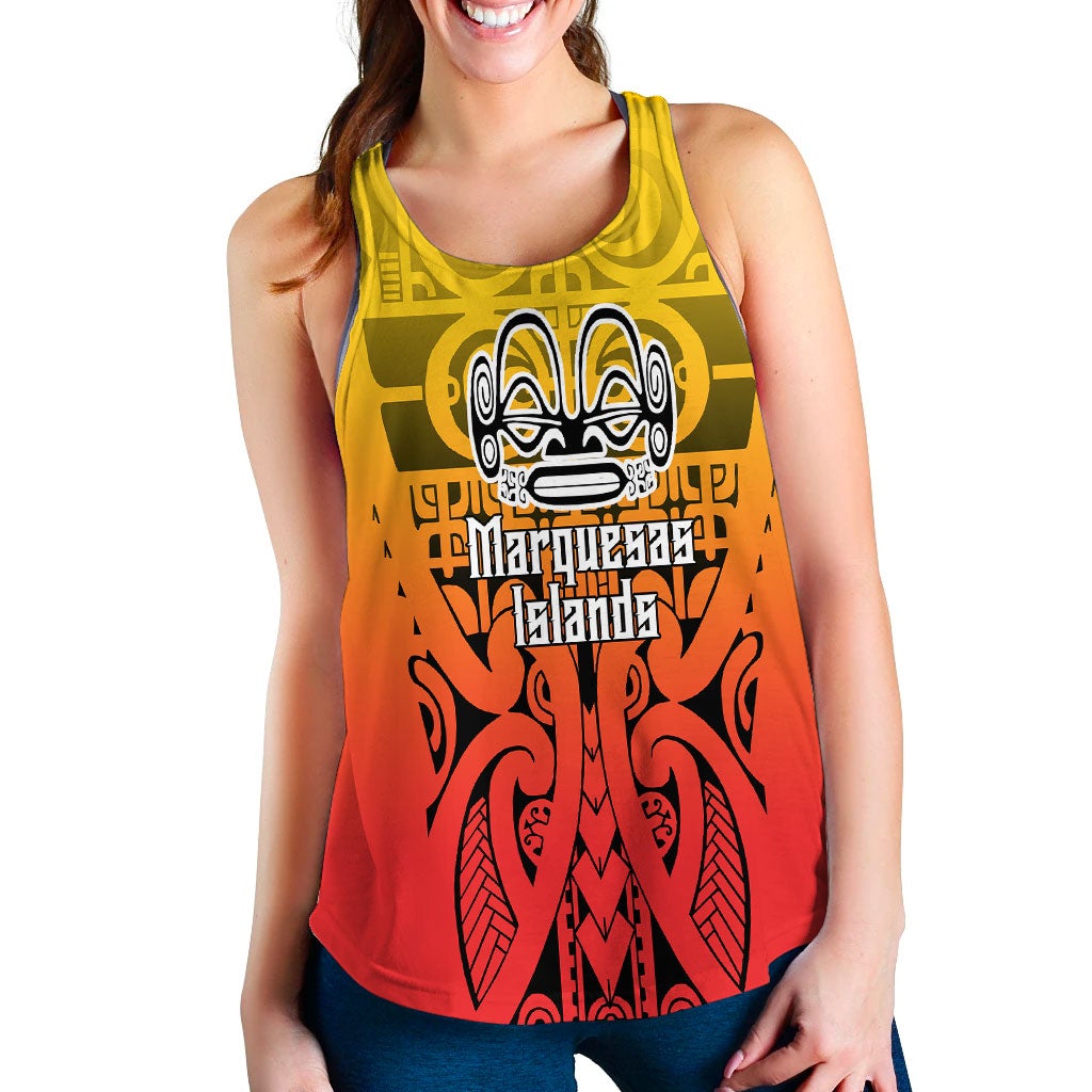 Marquesas Islands Marquesan Tattoo Women Tank Top LT12 - Wonder Print Shop