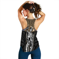 Hawaii King Kamehameha Women Tank Top - Gold Tribal LT12 - Wonder Print Shop