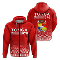 Tonga 676 Zip Up Hoodie Tongan Pattern LT12 - Wonder Print Shop