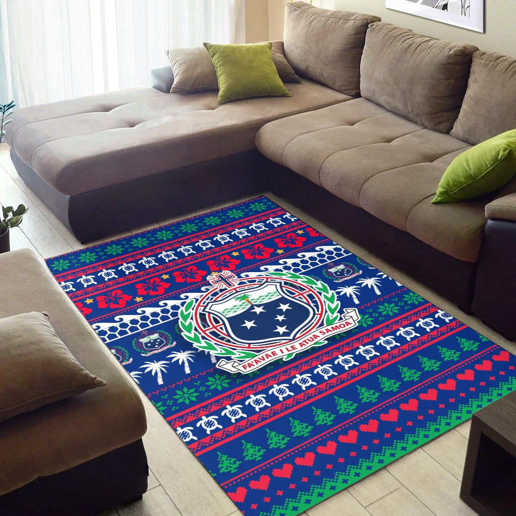 Samoa Christmas Area Rug Ugly Christmas LT12 - Wonder Print Shop