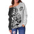 Custom Personalised New Zealand Maori All Black Rugby Women Off Shoulder Sweater LT2 - Wonder Print Shop