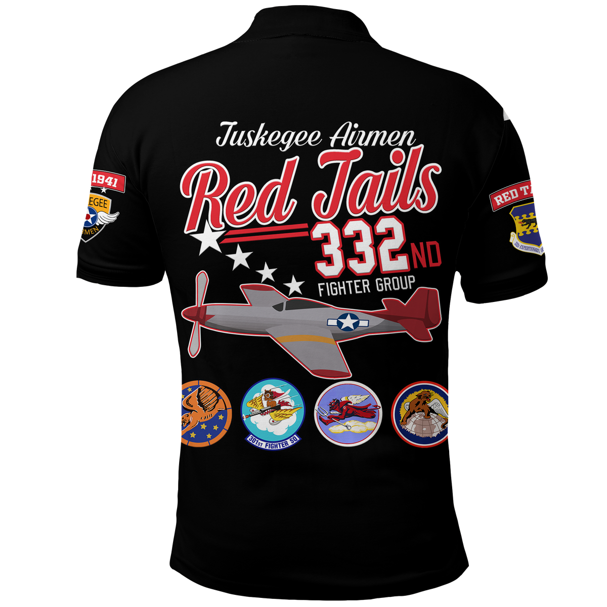 Tuskegee Airmen The Red Tails Pride Polo Shirt LT12 - Wonder Print Shop
