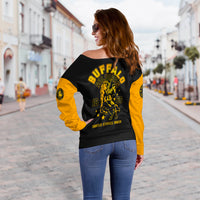 Buffalo Soldiers African American Legend Of The Black Soldiers Women Off Shoulder Sweater - LT2 - Wonder Print Shop