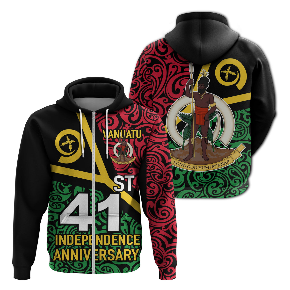Vanuatu Independence Day Zip up Hoodie LT20 - Wonder Print Shop