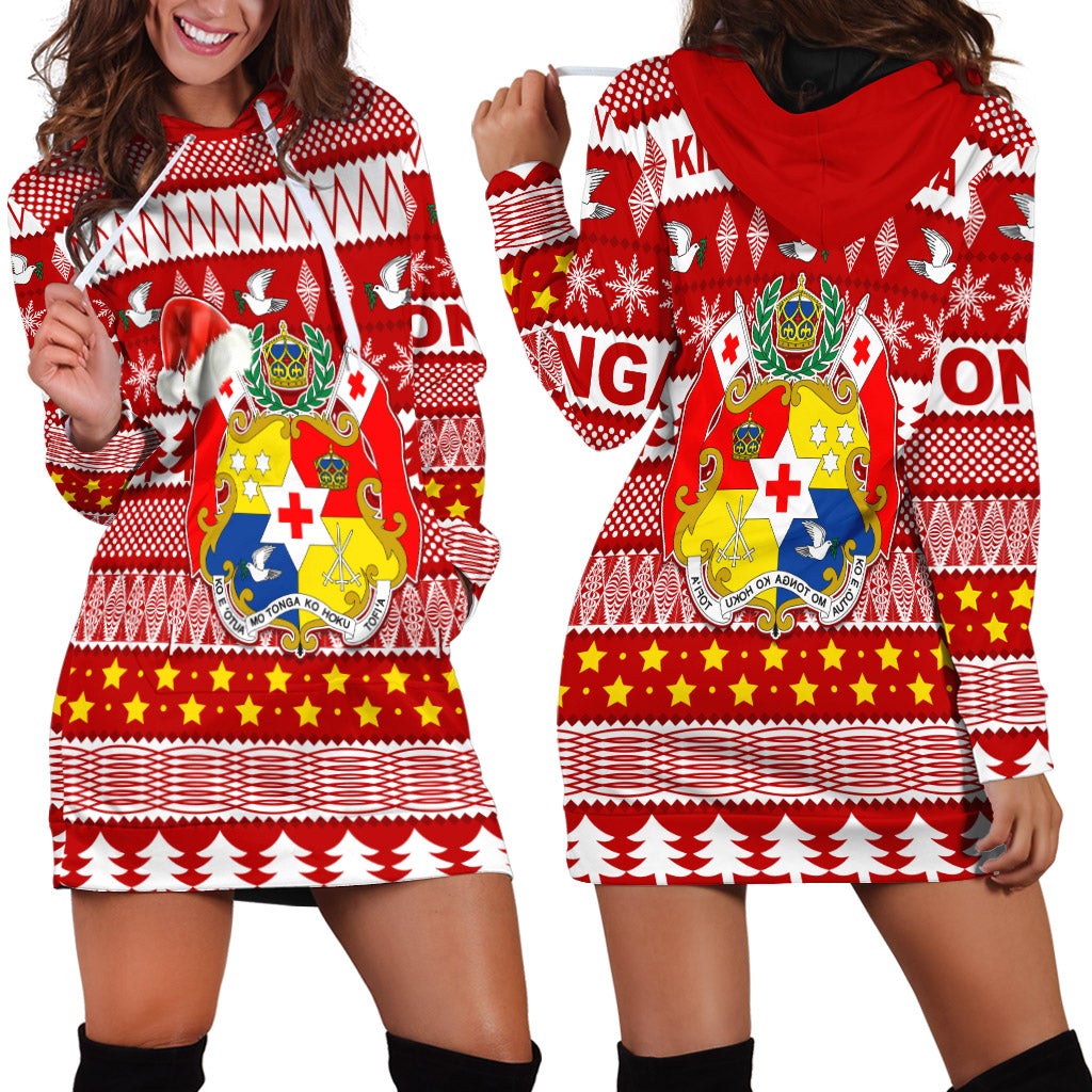 tonga-kilisimasi-fiefia-hoodie-dress-merry-christmas-with-tongan-pattern