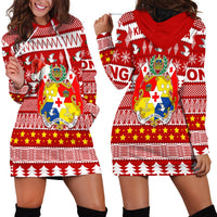 Tonga Kilisimasi Fiefia Hoodie Dress Merry Christmas with Tongan Pattern LT13 - Wonder Print Shop