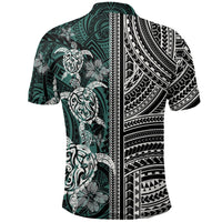 Polynesian Polo Shirt Turtle With Ethnic Motives and Floral Elements LT20 - Wonder Print Shop