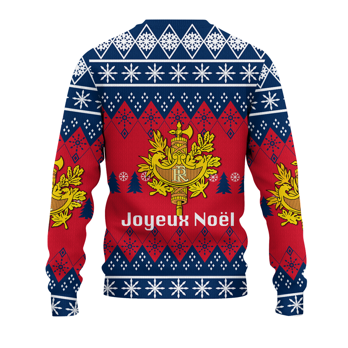 France Christmas Joyeux Noel Ugly Pattern Sweatshirt - LT12 - Wonder Print Shop