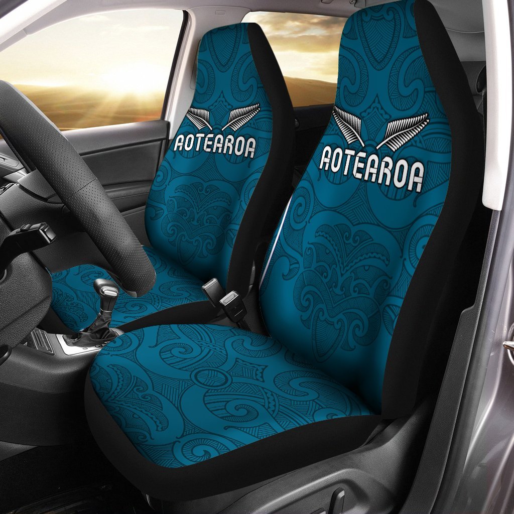Maori 2021 Car Seat Covers - Turquoise Aotearoa Tattoo LT13 - Wonder Print Shop
