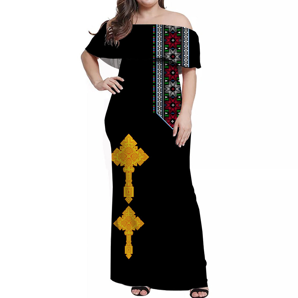 custom-personalised-eritrea-tibeb-off-shoulder-long-dress-eritrean-cross-black