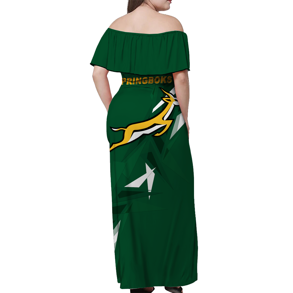 African Dress South Africa Springboks 2022 Legend Off Shoulder Long Dress LT12