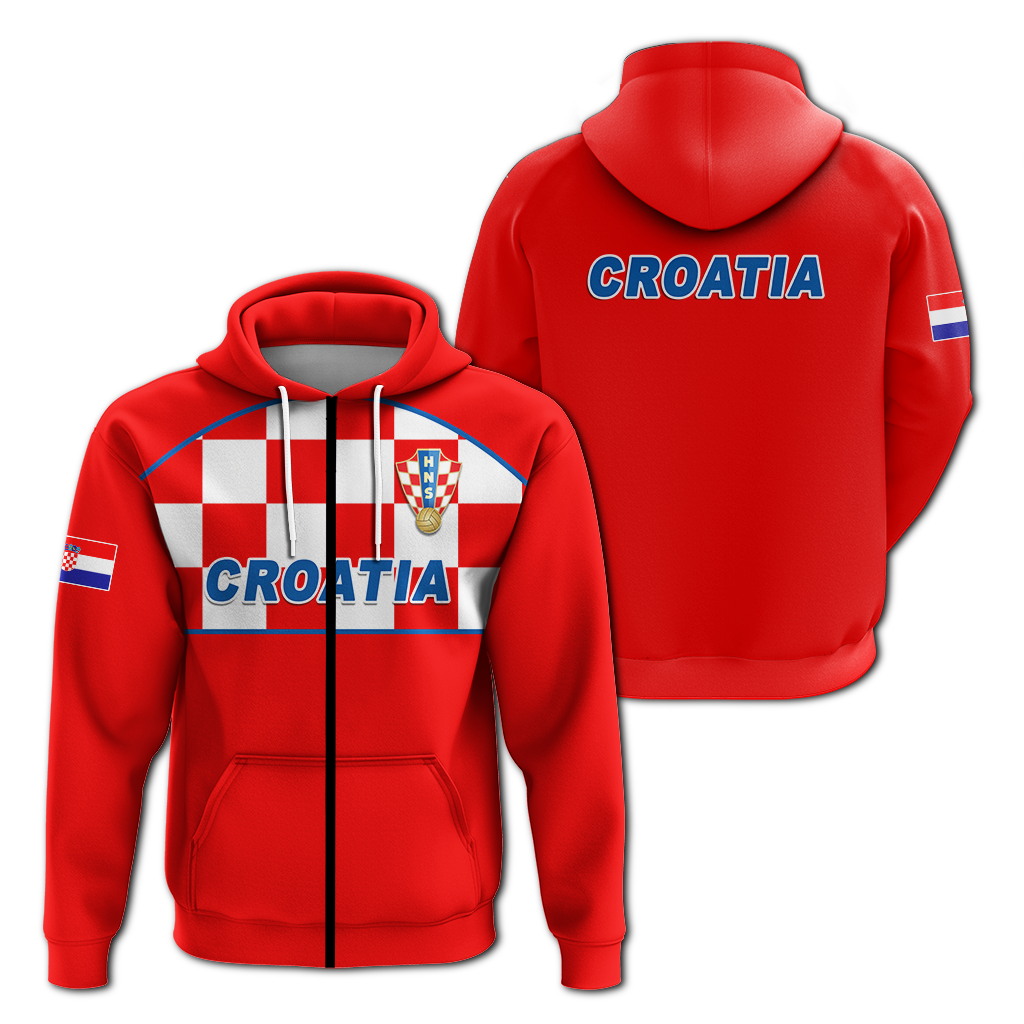 Croatia Hoodie Football 2022 Checkerboard LT12 - Wonder Print Shop