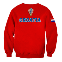 Croatia Football 2022 Checkerboard Sweatshirt - LT12 - Wonder Print Shop