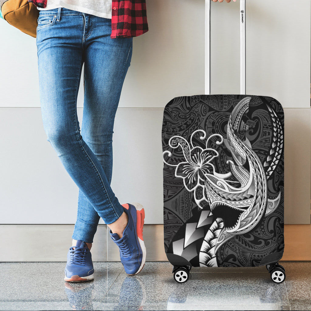 Polynesian Shark Tattoo Hawaii Tribal Luggage Covers LT12 - Wonder Print Shop