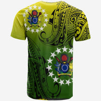 Cook Islands Patterns With Coat Of Arms T Shirt LT20 - Wonder Print Shop