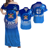 Personalised Fiji Tapa Tribal Coconut Tree Matching Hawaiian Shirt And Dress - LT12 - Wonder Print Shop
