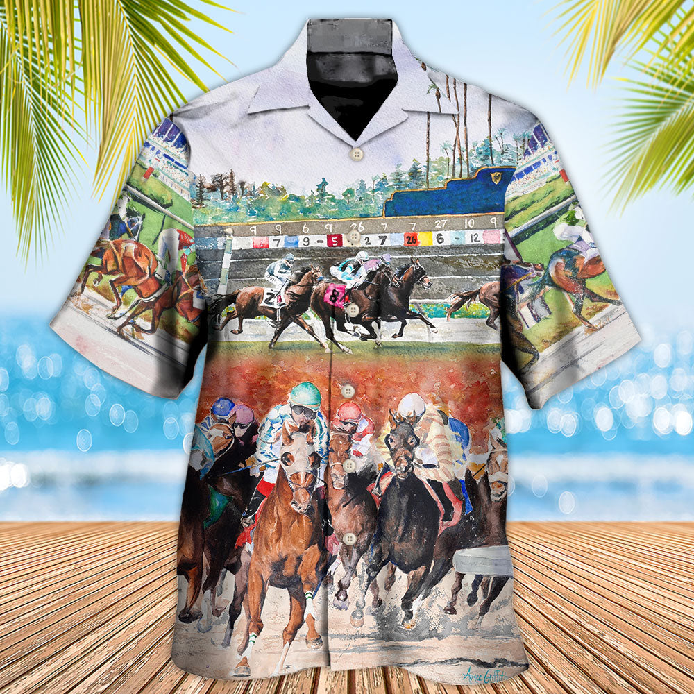 Horse Racing Wild Power Hawaiian Shirt - Wonder Print Shop