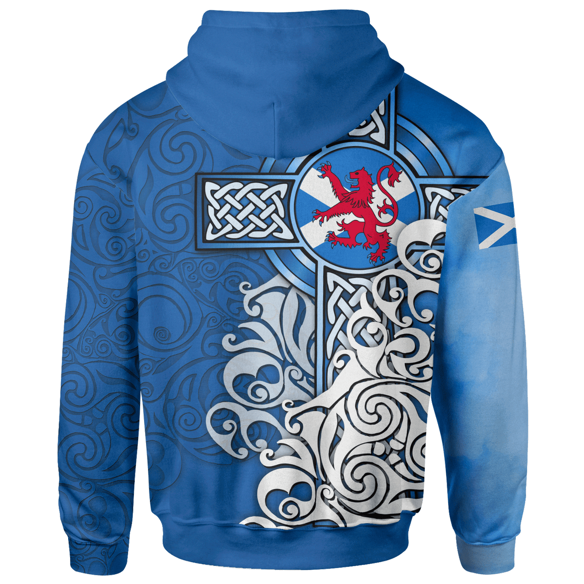 Scotland Celtic Hoodie - Scottish Flag and Lion - Wonder Print Shop