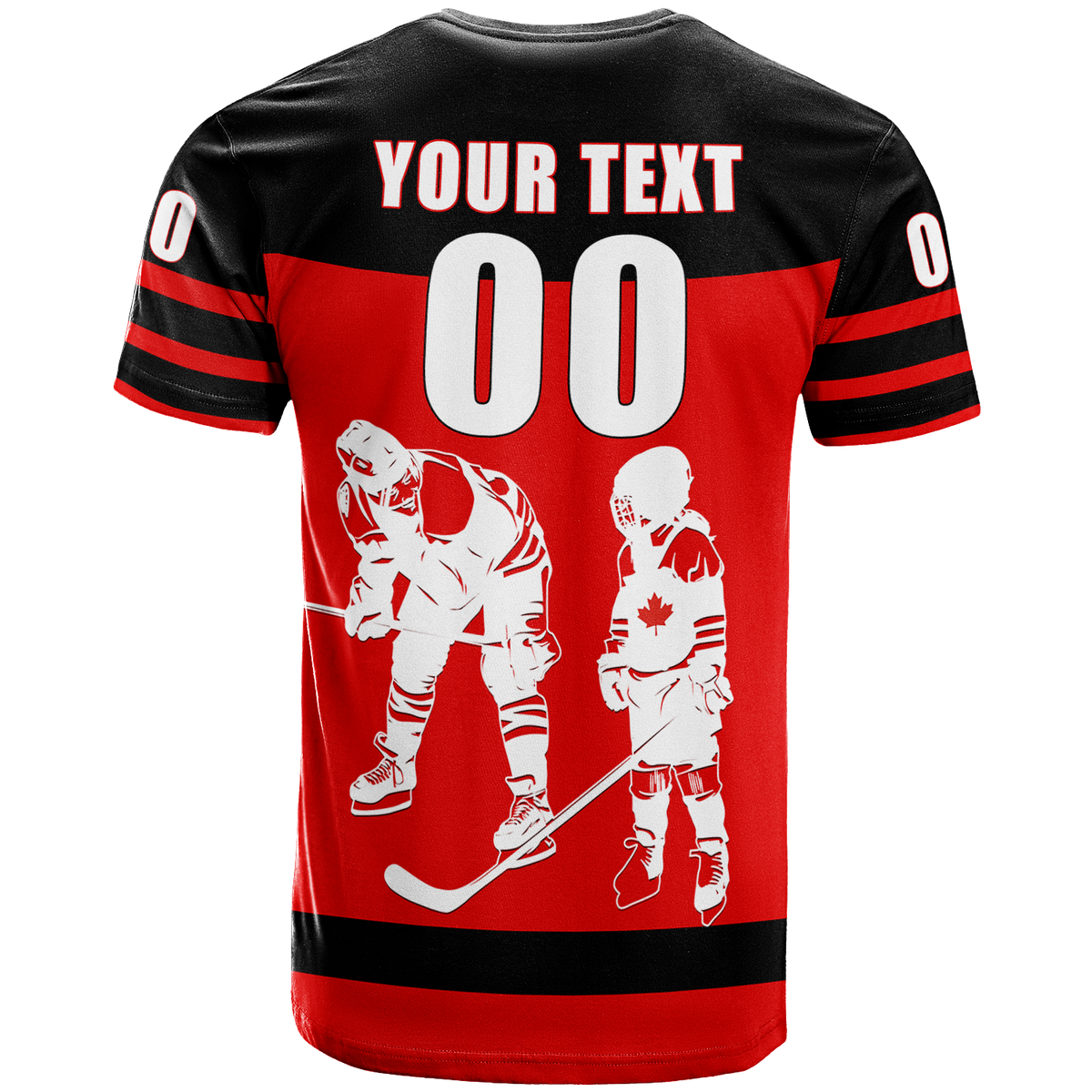 Custom Canada Hockey Team Supporter Fathers Day T Shirt LT12 - Wonder Print Shop