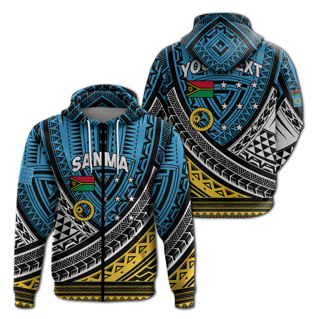 Custom Personalised Vanuatu Sanma Province Tribal Pattern Hoodie LT12 - Wonder Print Shop