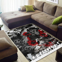 Skull Camo - U.S Army Undying Love For The Motherland Area Rug LT2 - Wonder Print Shop