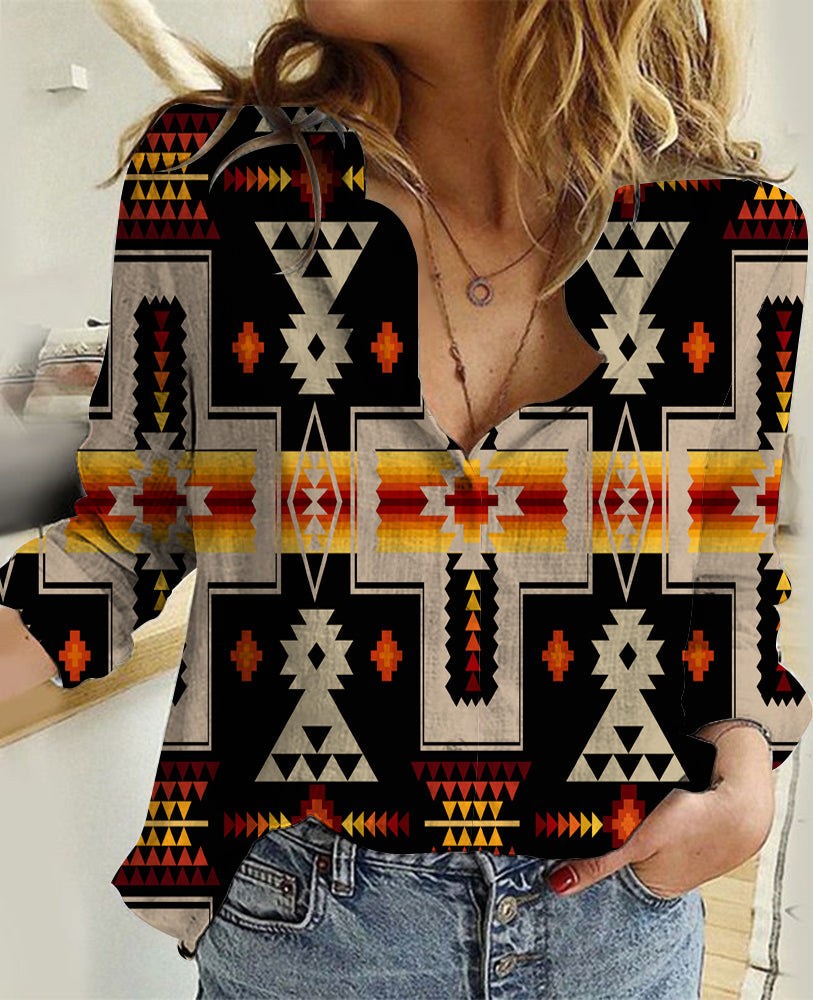 Black Tribe Design Native American Linen Shirts LT10 - Wonder Print Shop
