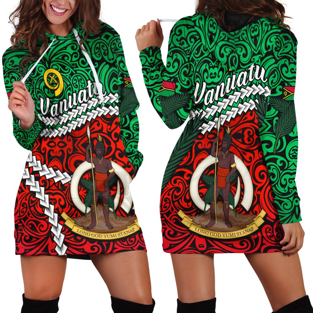 Vanuatu Hoodie Dress Simple LT13 - Wonder Print Shop