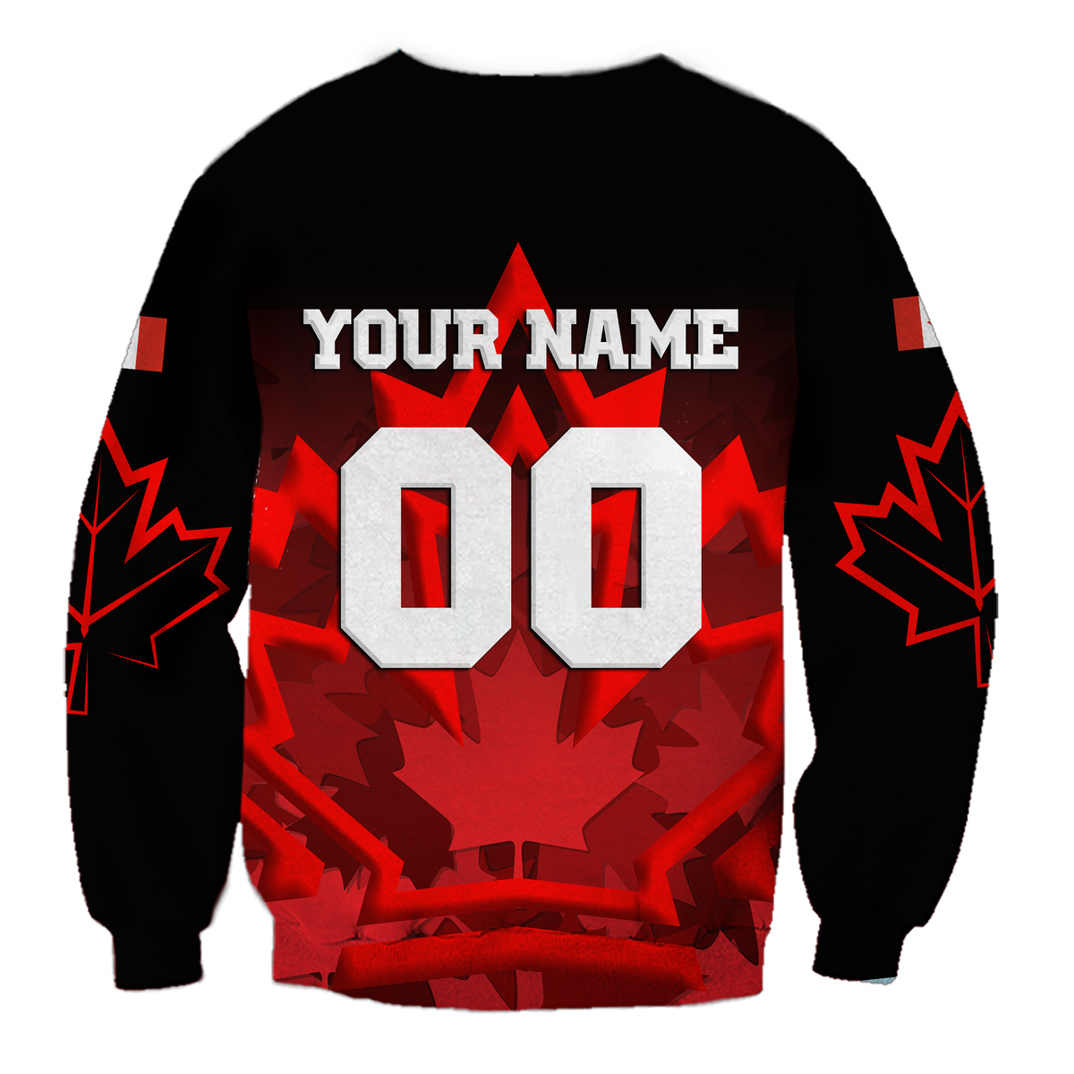 (Custom Personalised) Canada Hockey With Maple Leaf Sweatshirt LT12 - Wonder Print Shop