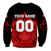 (Custom Personalised) Canada Hockey With Maple Leaf Sweatshirt LT12 - Wonder Print Shop