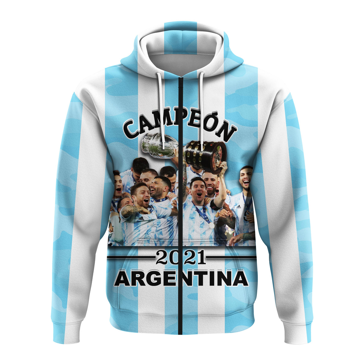 Argentina Champion 2021 Teammate Zip up Hoodie LT20 - Wonder Print Shop