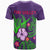 Polynesia T Shirt Hibiscus With Tribal Mauve Color LT12 - Wonder Print Shop
