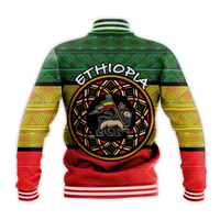 Ethiopia Baseball Jacket - African geometric ornament Patterns LT20 - Wonder Print Shop