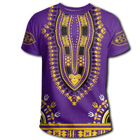 African T Shirt Dashiki Purple T Shirt - Wonder Print Shop