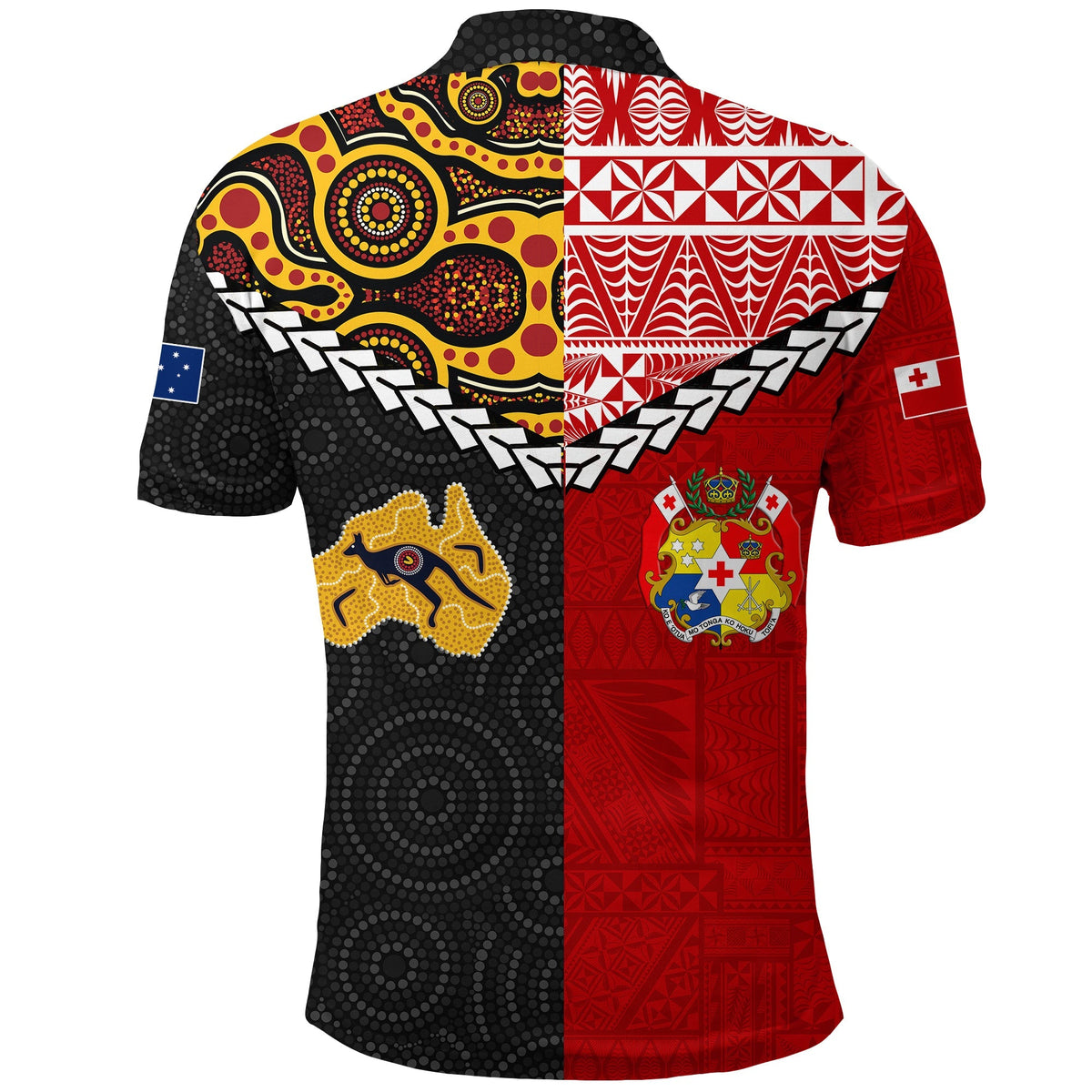 Tonga Combine Australia Aboriginal Heritage Polo Shirt LT12 - Wonder Print Shop
