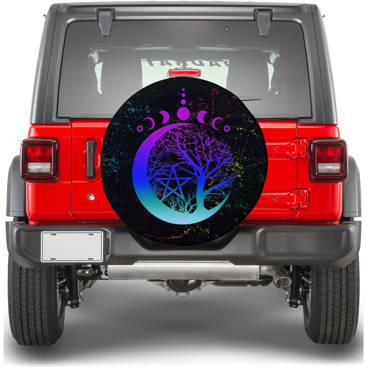 Celtic Tree of Life With Wicca Pentacle Spare Tire Cover LT12 - Wonder Print Shop