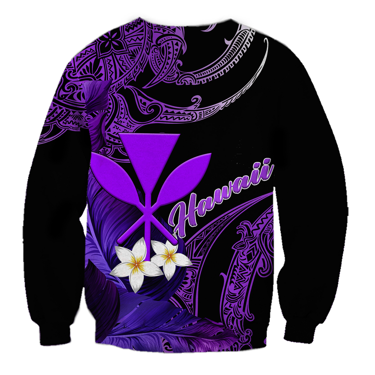 Hawaii Turtle With Plumeria Leaf Purple Sweatshirt LT12 - Wonder Print Shop