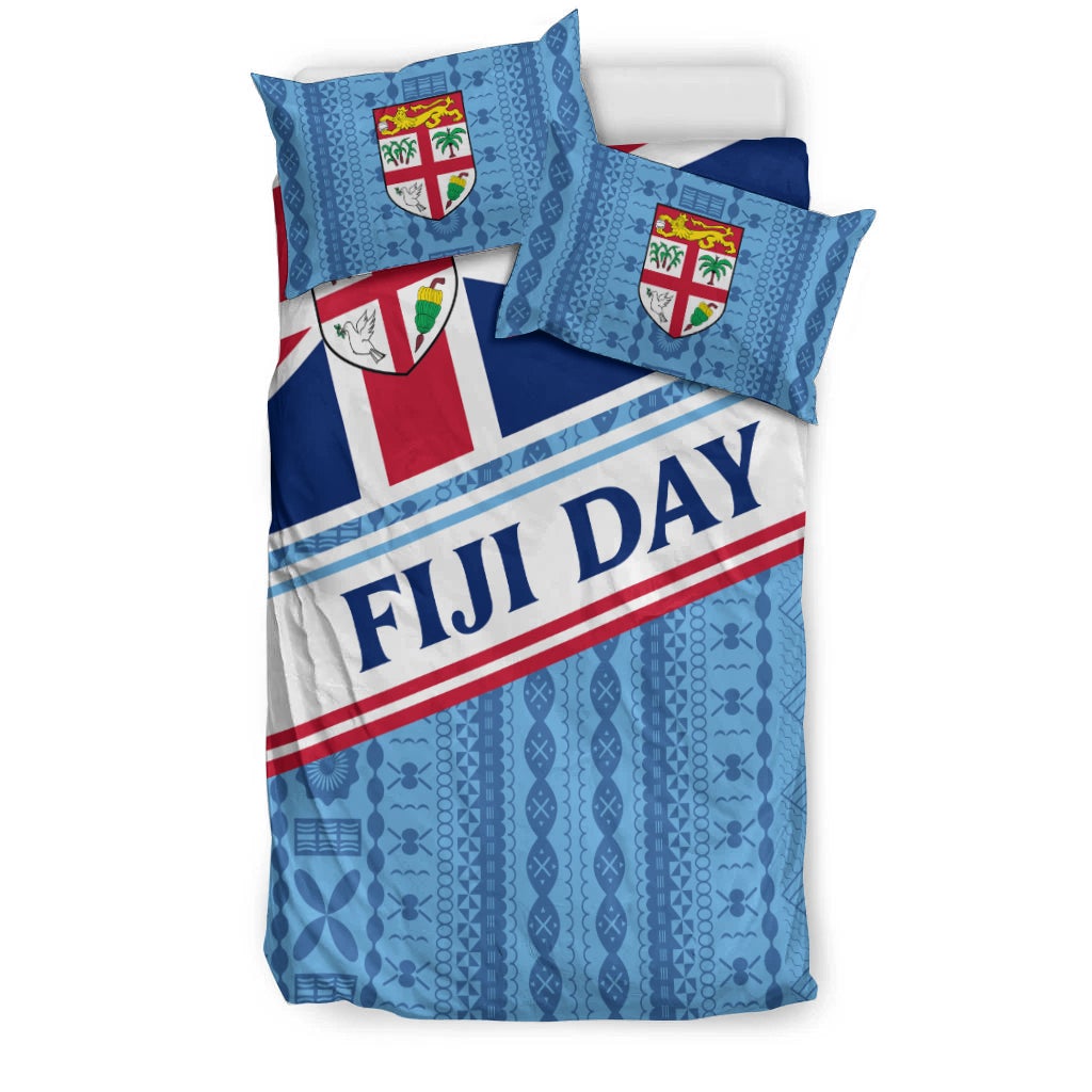 Fiji Day Bedding Set - Tapa Pattern With Flag LT12 - Wonder Print Shop