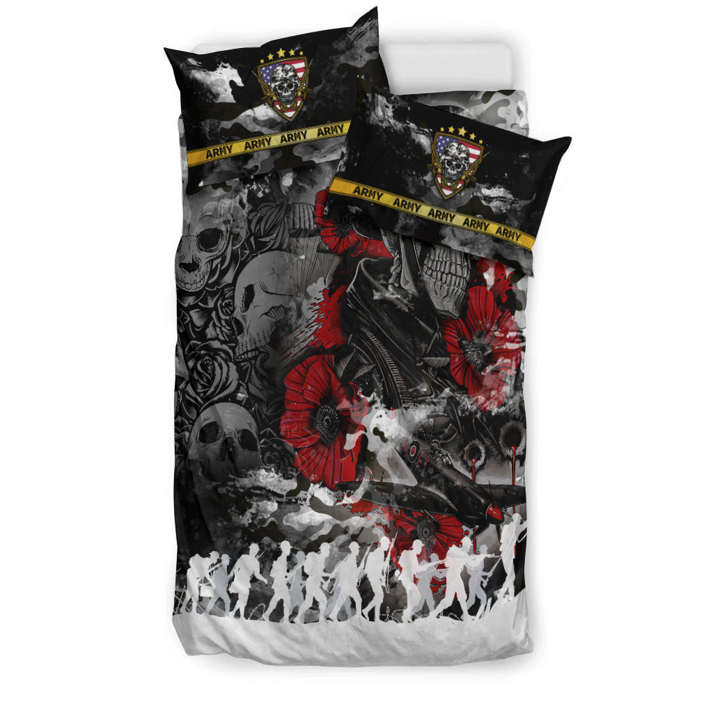 Skull Camo - U.S Army Undying Love For The Motherland Bedding Set - LT2 - Wonder Print Shop