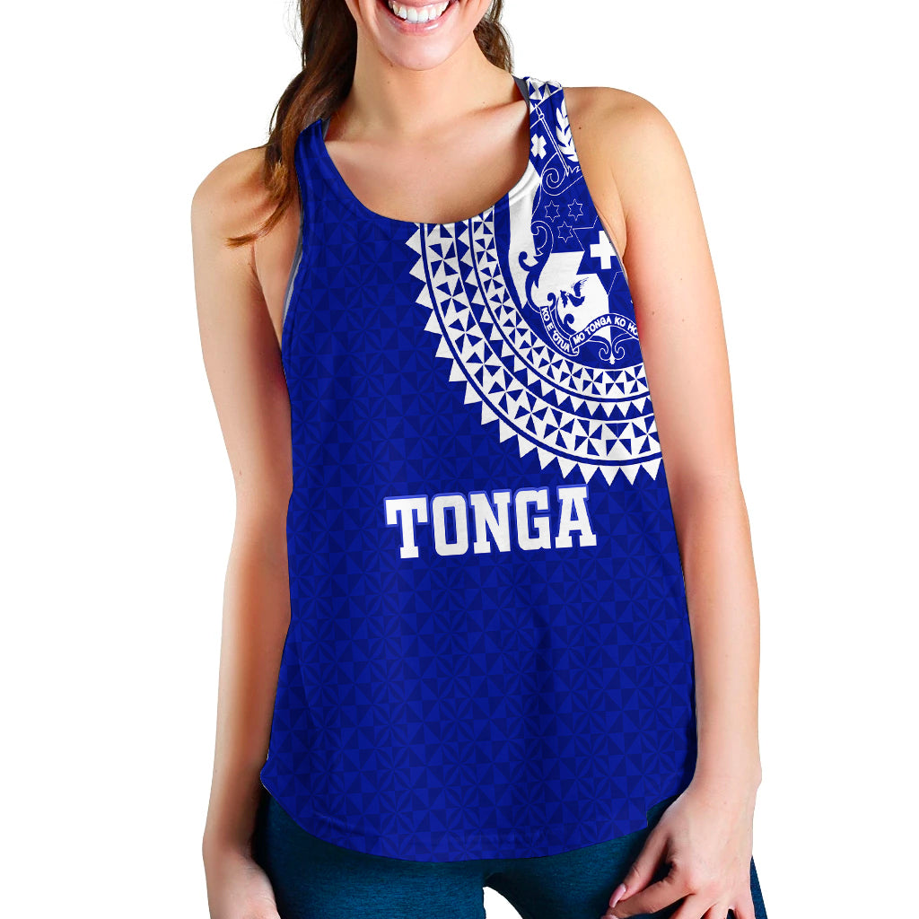 Tonga Women Tank Top Tongan Blue Turtle LT12 - Wonder Print Shop