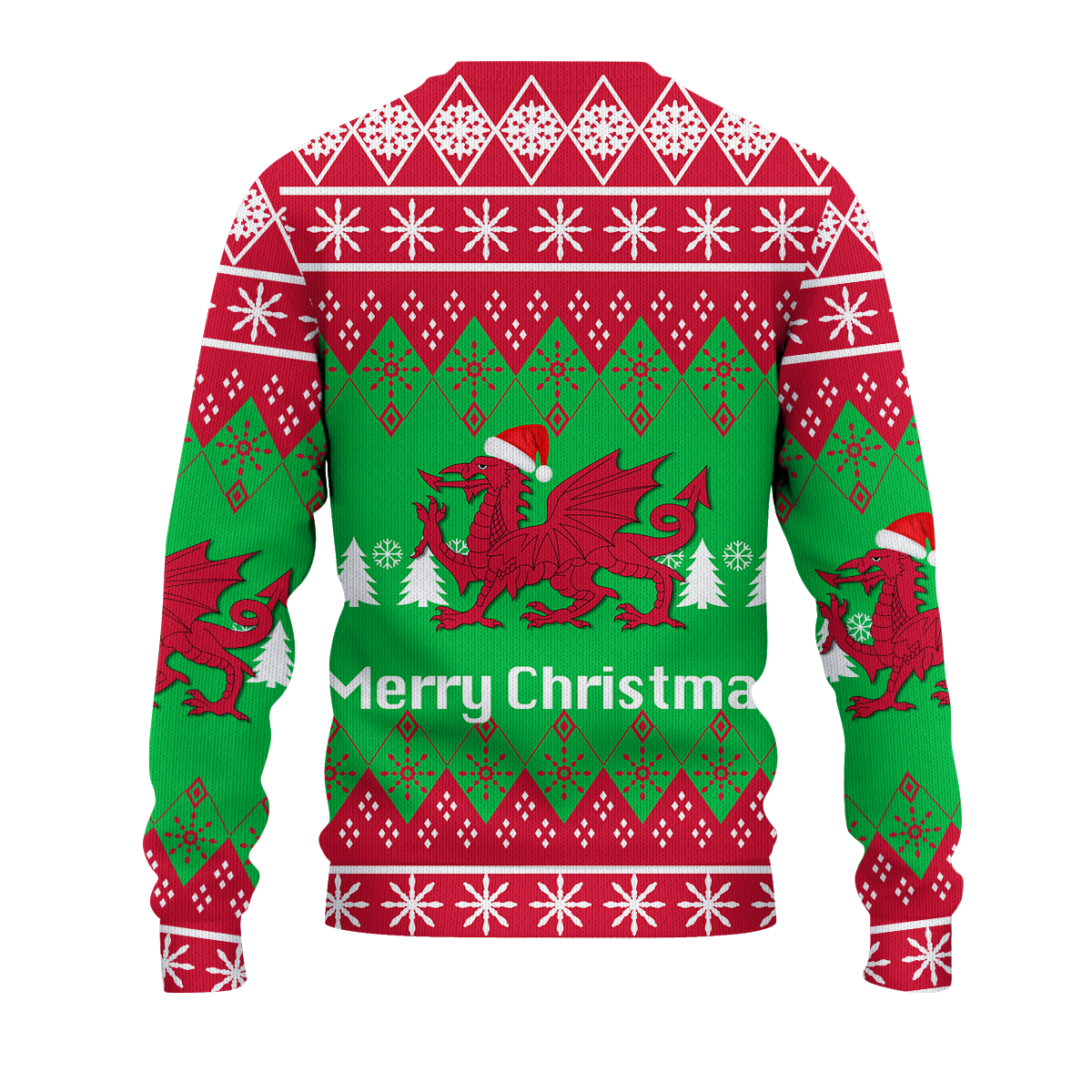 Wales Christmas Merry Christmas Ugly Pattern Sweatshirt - LT12 - Wonder Print Shop