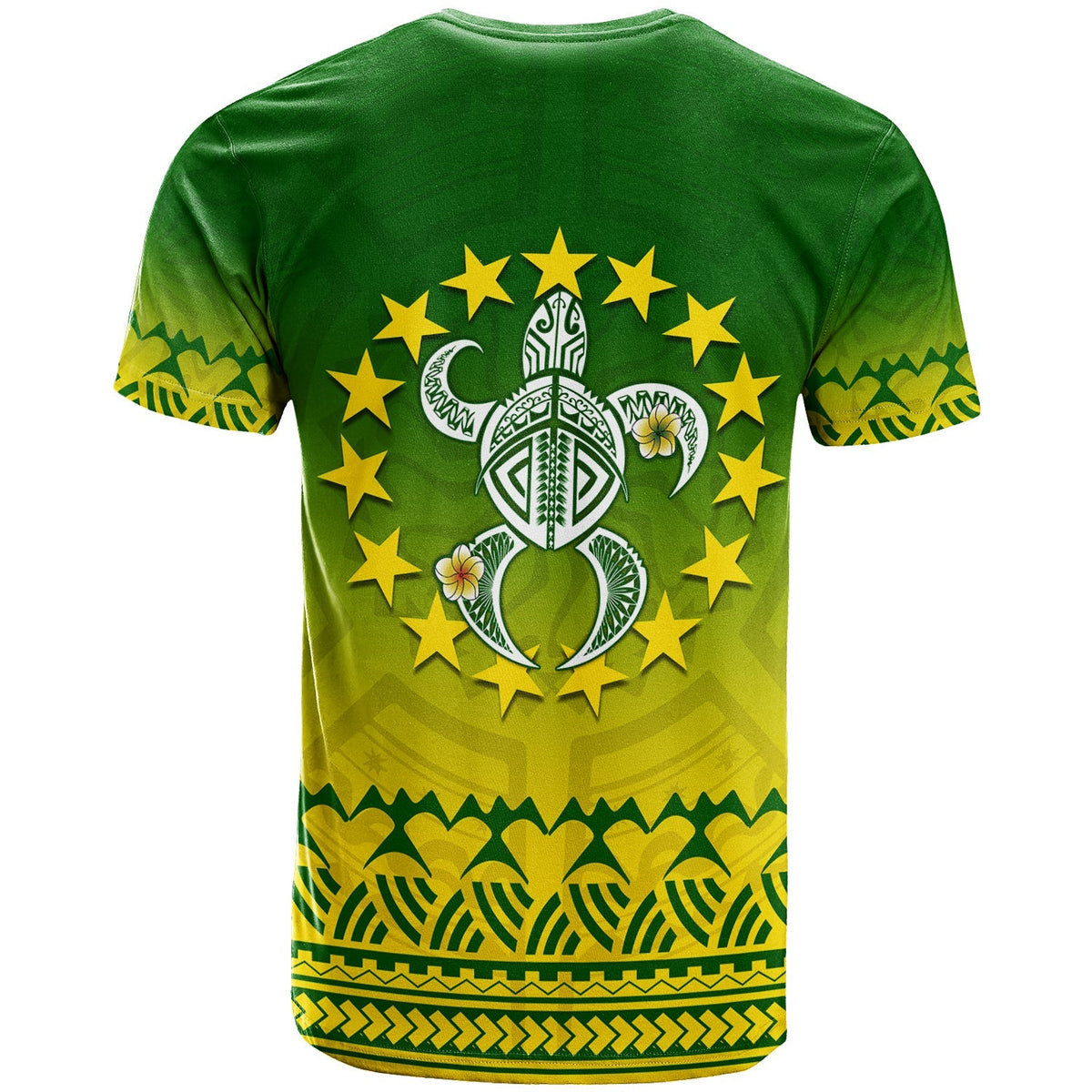 Cook Islands Turtle With Tribal T Shirt LT12 - Wonder Print Shop