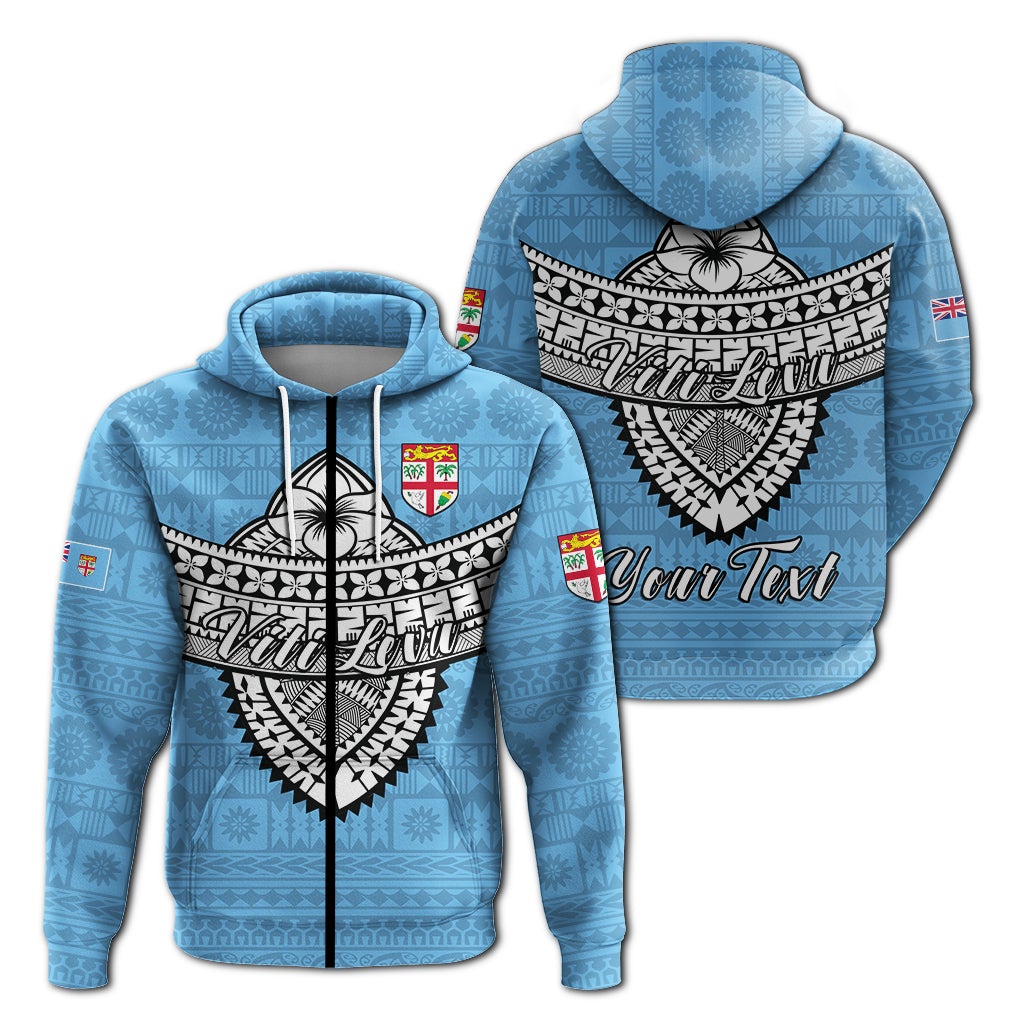 Custom Fiji Viti Levu Tapa Tribal Zip Hoodie LT12 - Wonder Print Shop