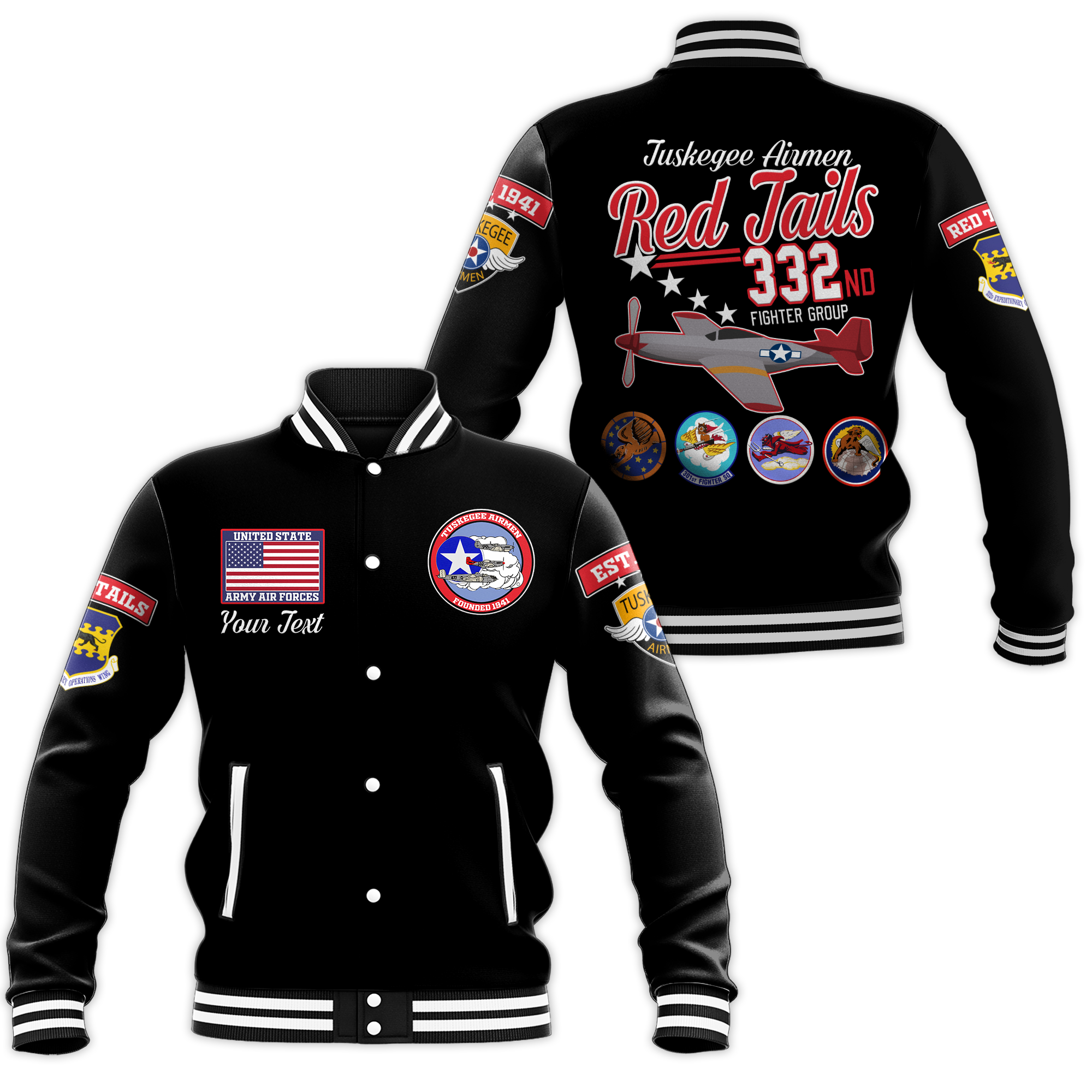 custom-tuskegee-airmen-the-red-tails-pride-baseball-jacket