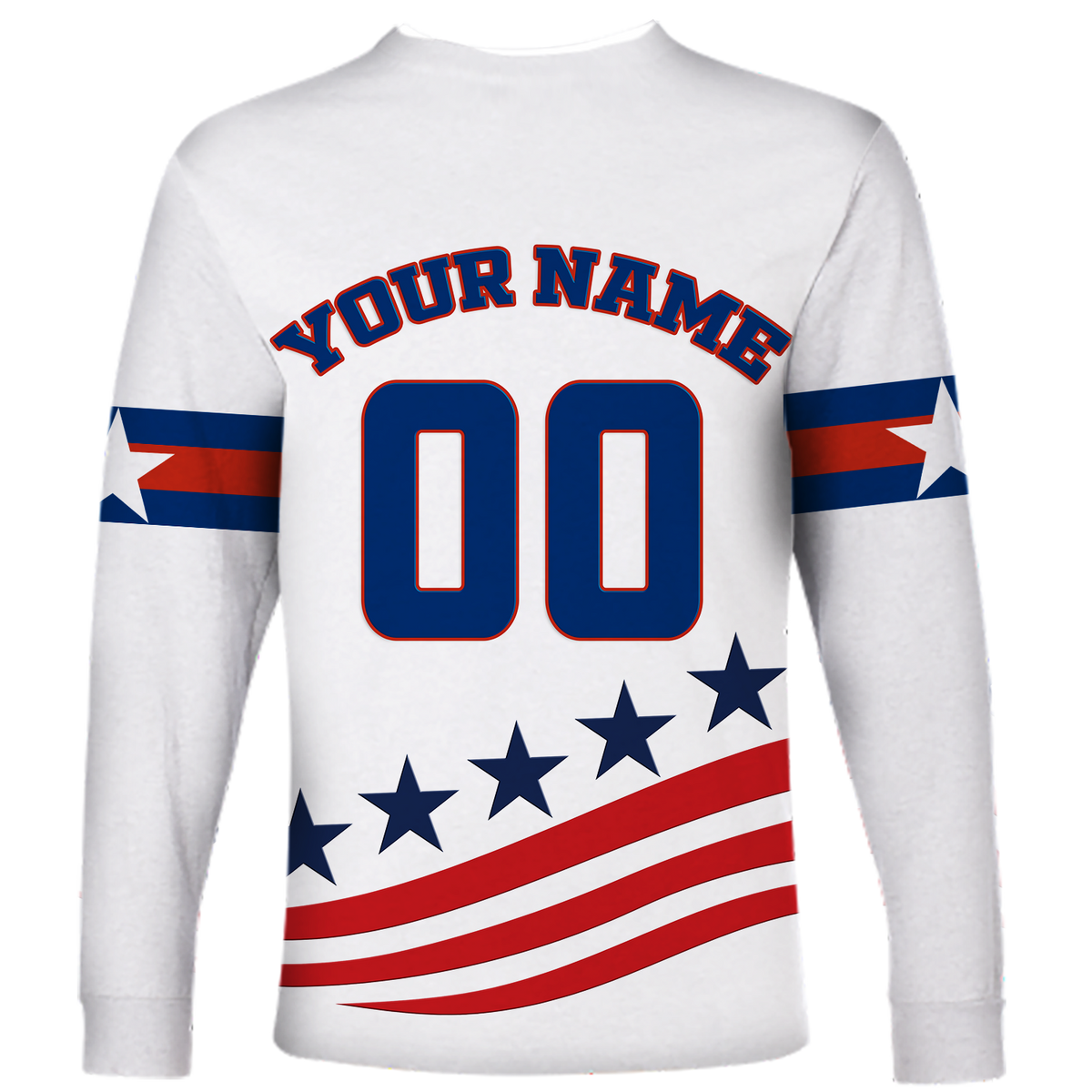 (Custom Personalised) USA Hockey Pride Long Sleeve Shirt LT12 - Wonder Print Shop