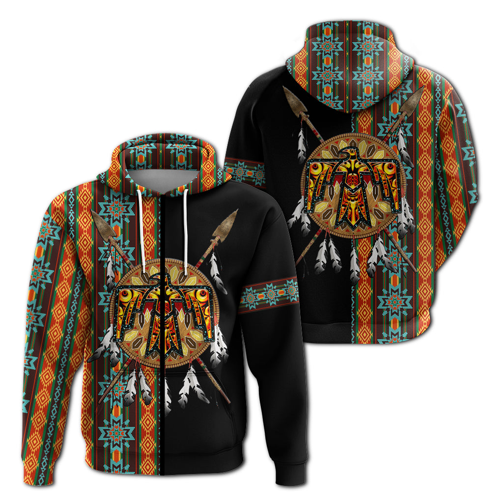 Native American Cherokee Thunderbird Heritage Hoodie LT12 - Wonder Print Shop