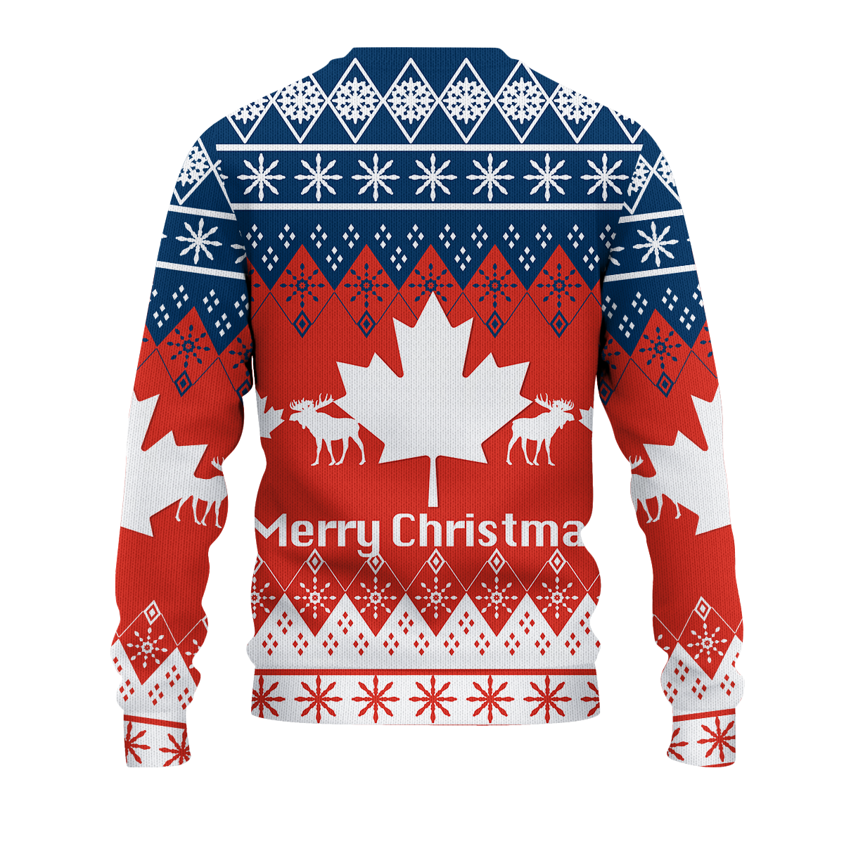 Canada Christmas Merry Christmas Ugly Pattern Sweatshirt - LT12 - Wonder Print Shop