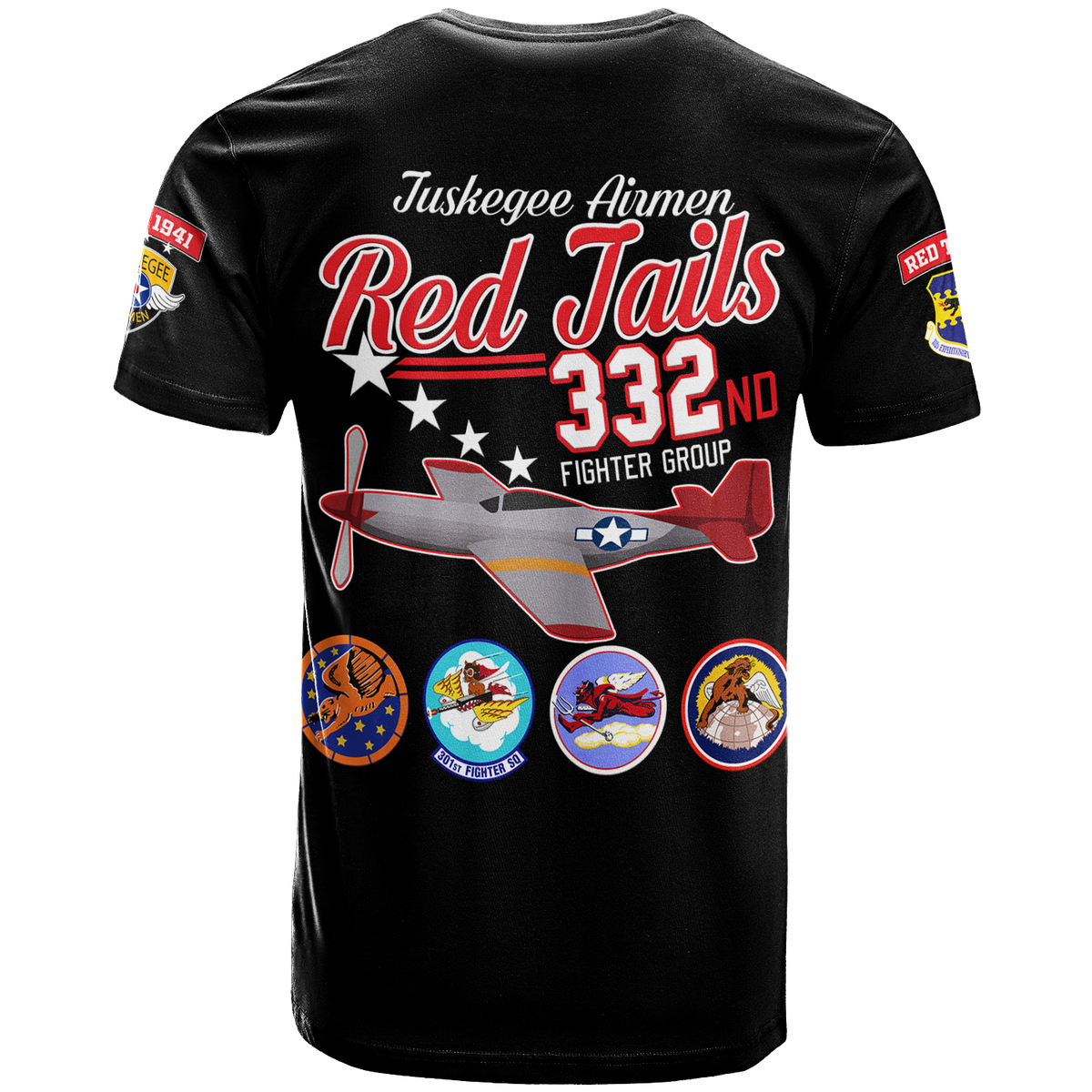Custom Tuskegee Airmen The Red Tails Pride T Shirt LT12 - Wonder Print Shop
